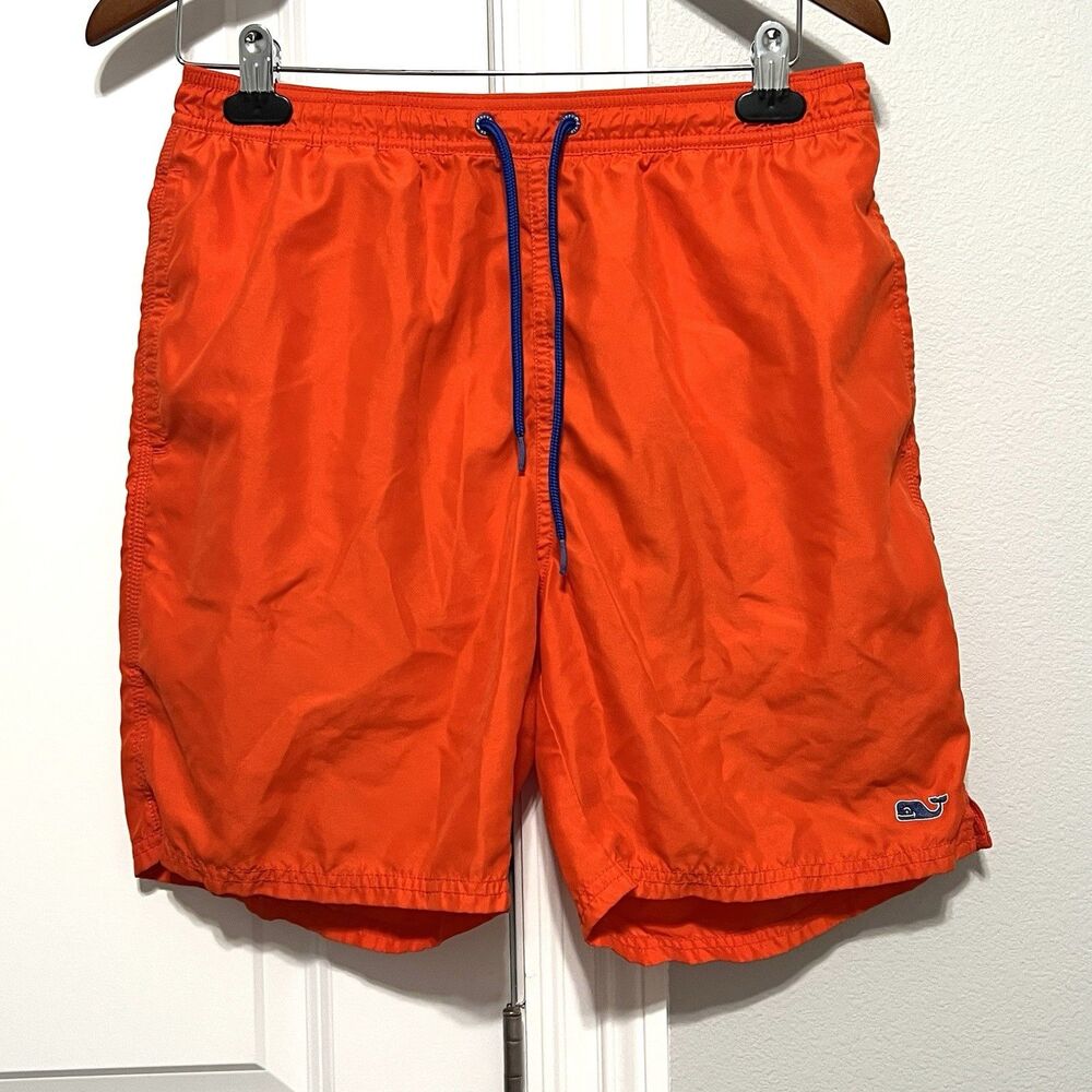 Vineyard Vines Mens Small Swim Trunks Board Shorts Drawstring Lined Red Beach